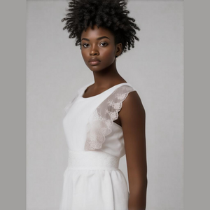 Off-White JNSQ Eva Linen Dress Lace NWT Size 4